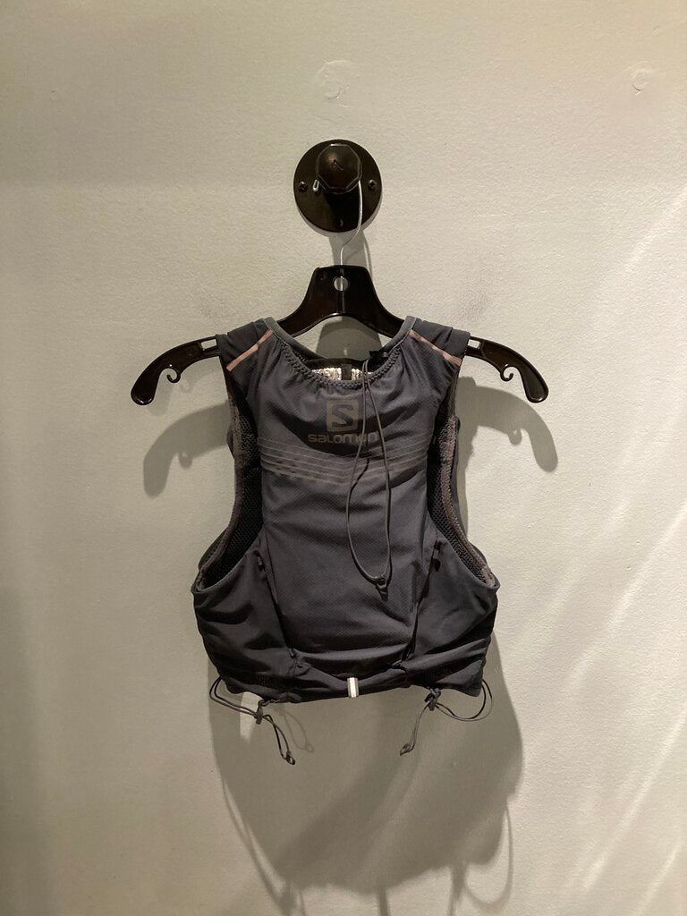 Salomon 5 ADV Running Vest, Dark Gray (w/Insulated Sleeve)