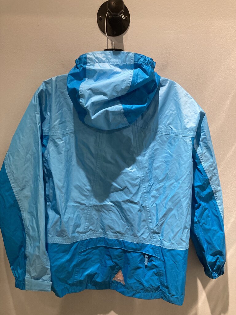 LL Bean Rain Jacket, Light Blue, Kid's L (14-16)