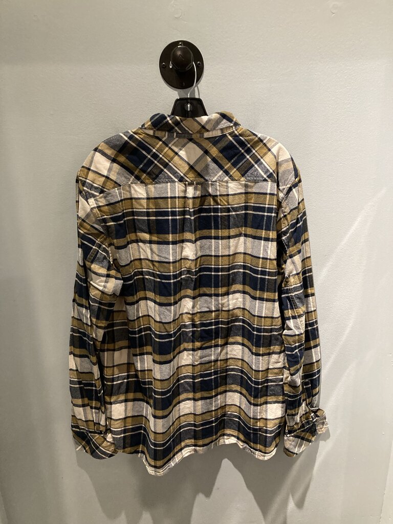 Helly Hansen LS Button Up, Navy/Brown/White, Men's XXL