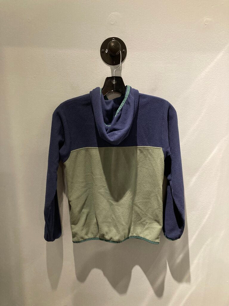 Patagonia Zip Fleece Hoody, Navy/Green, Kids L (12)