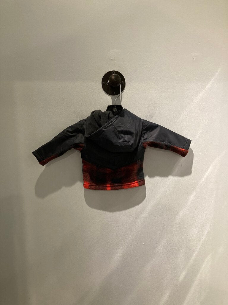 (NWT) Columbia Hooded Zip Fleece, Red/Black, Kid's 3/6 mo