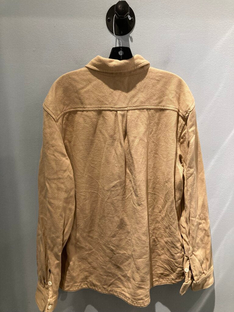 The North Face Button Up Flannel, Tan, Men's XL