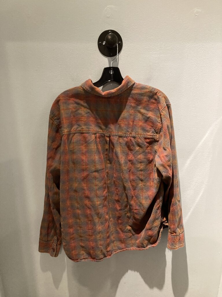 REI LS Button Up, Orange/Grey, Men's L