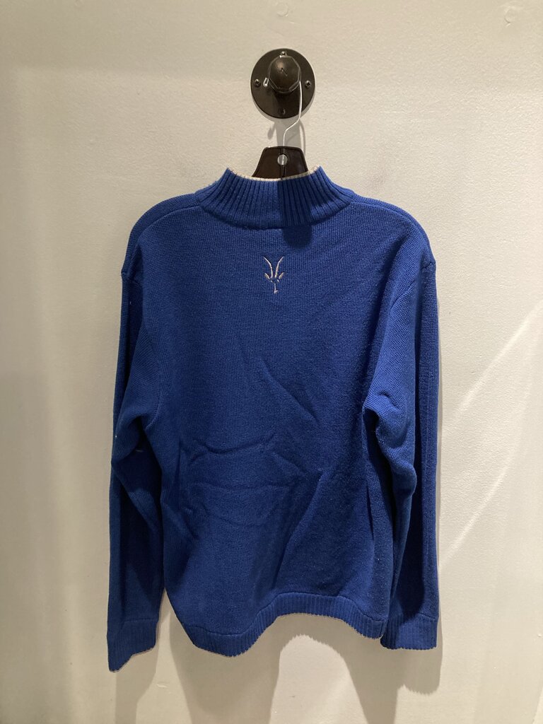 Ibex Wool 1/4 Zip Sweater, Blue, Men's L