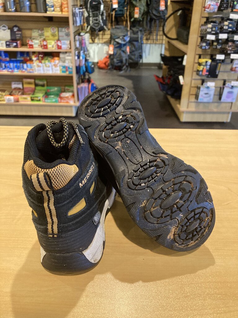 Merrell WP Hiking Boots, Black/Gold, Kids 11