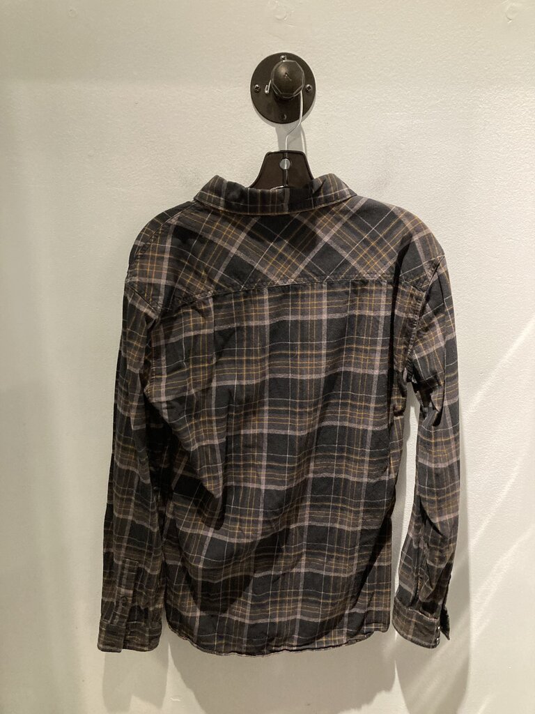 Fox Racing LS Button Up, Black/Orange, Men's L