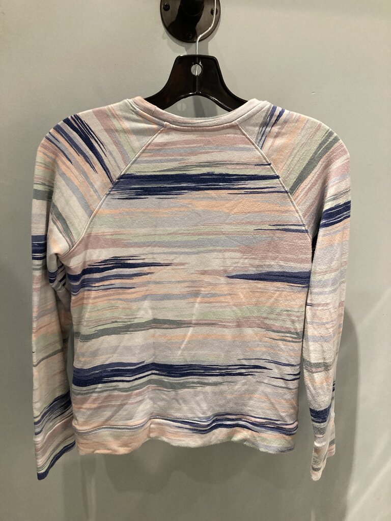 Athleta Girl LS Pullover, Blue/Pink/Green, Kids XL (14)
