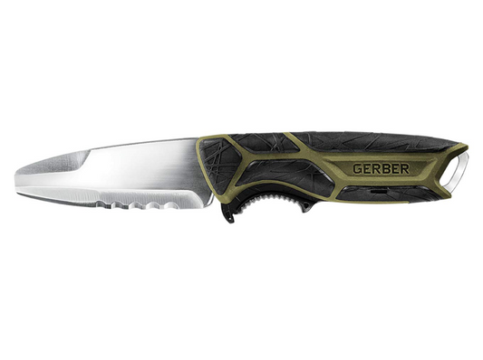 Gerber Crossriver Knife & Sheath, Sage Green