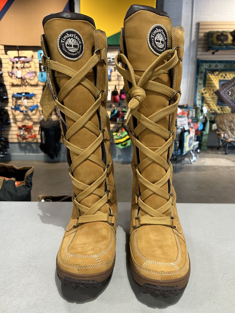 Timberland Tall Lace Up WP Boots, Tan, Women's 9.5 (Unused)