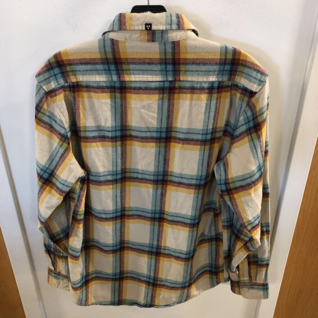 Vissla LS Flannel, Yellow/Teal, Men's S