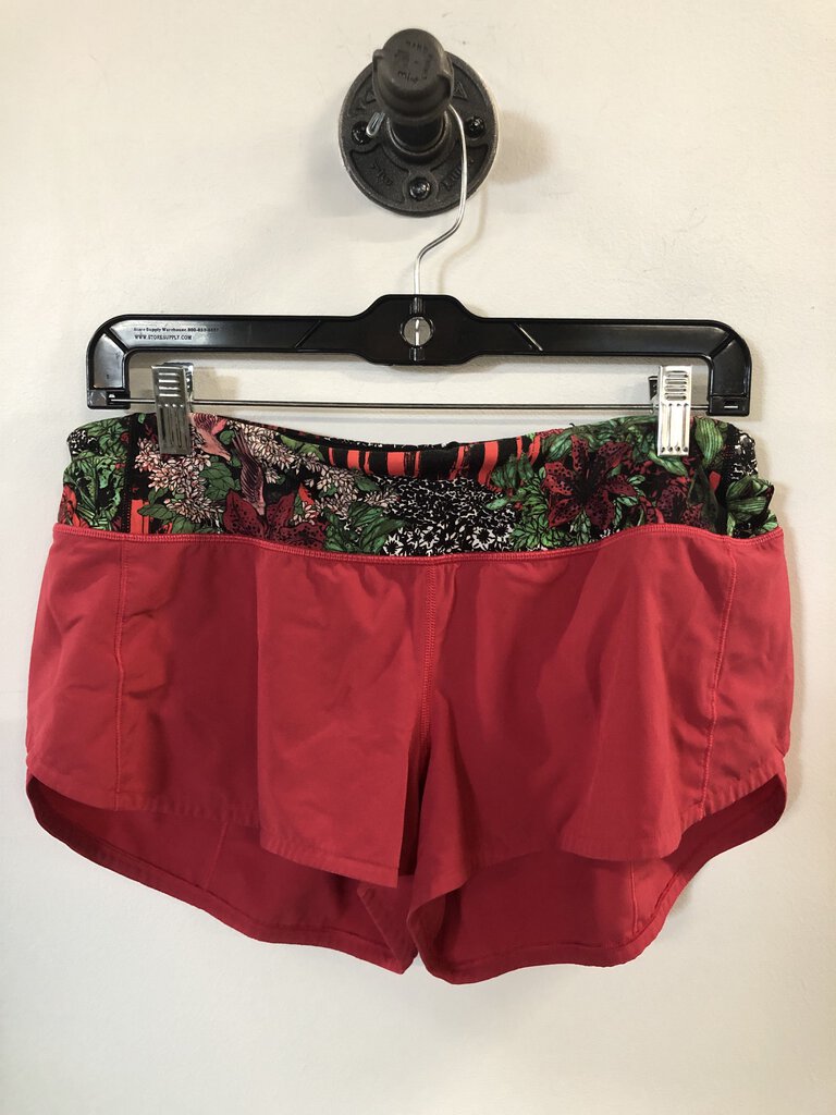Lululemon Short Shorts, Black/Pink/Floral, Women's 8 – Second Gear WNC