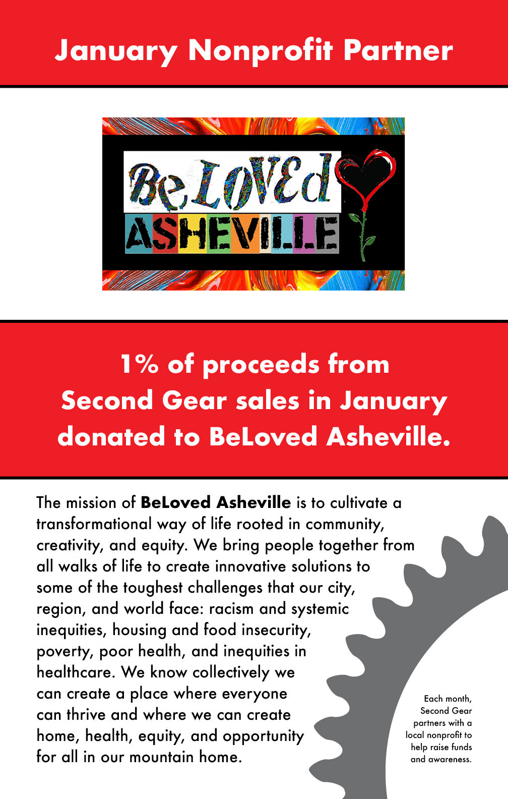Second Gear's January Non-Profit: BeLoved Asheville