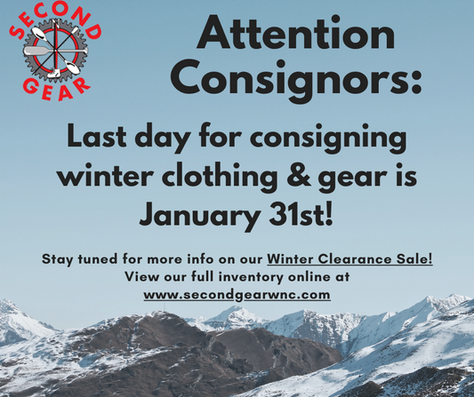 Last Day for Winter Consignment: January 31st