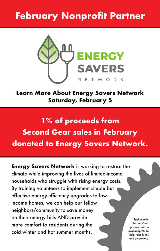 Second Gear's February Non-Profit Partner: Energy Savers Network