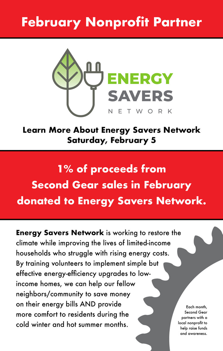 Second Gear's February NonProfit Partner Energy Savers Network Second Gear WNC