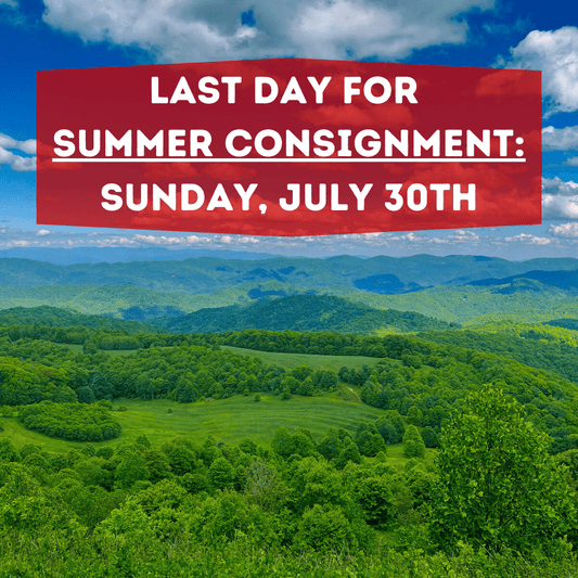 Last Day for Summer Consignment is Sunday, July 30th!