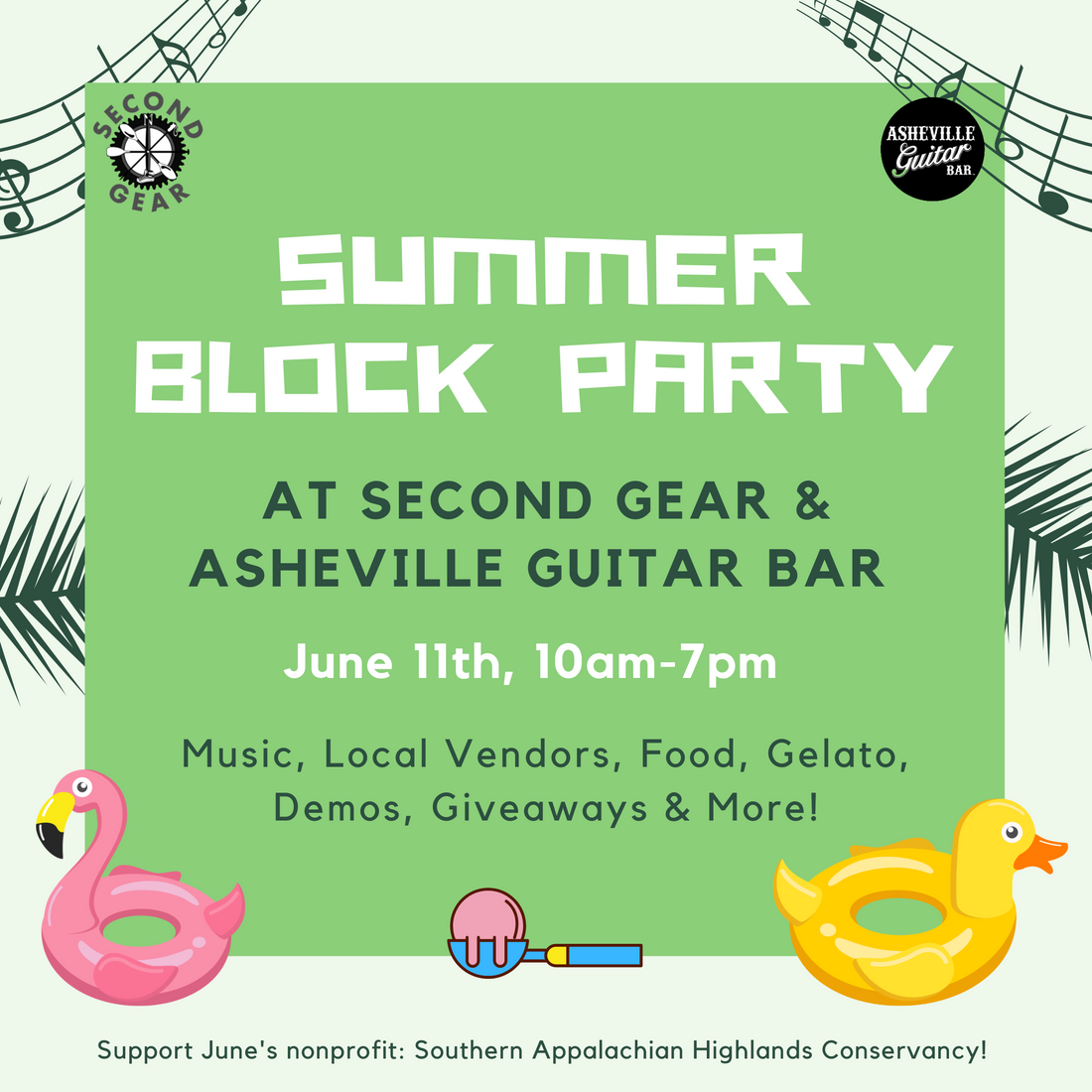 Summer Block Party at Second Gear & Asheville Guitar Bar