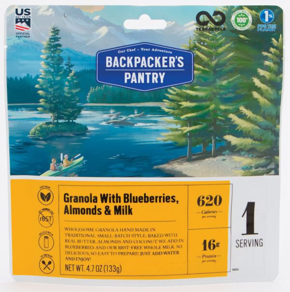 Backpackers Pantry Granola w/ Blueberries , Almonds , & Milk