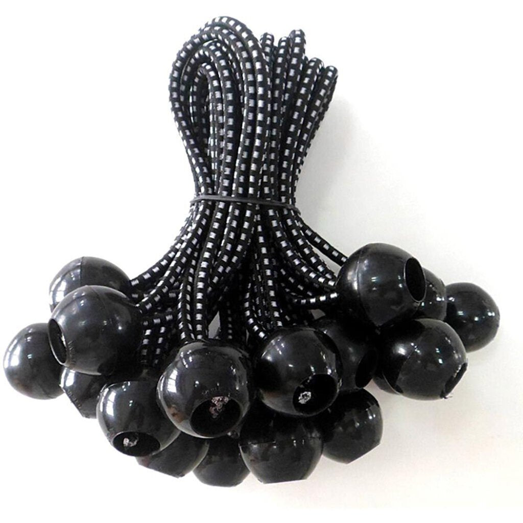 Kotap America Ltd., Ball Bungee 6", Black, 25pc