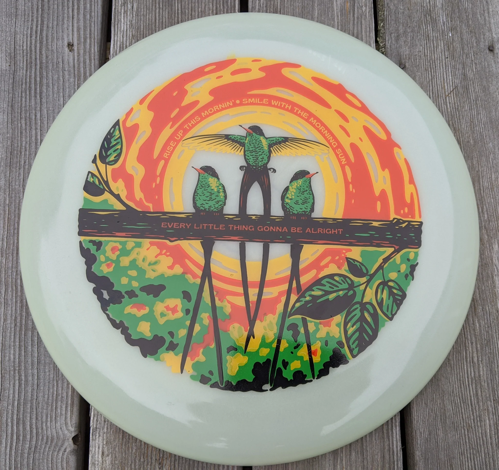 Funn & Frolic Three Little Birds Frisbee, 175g (Glow)