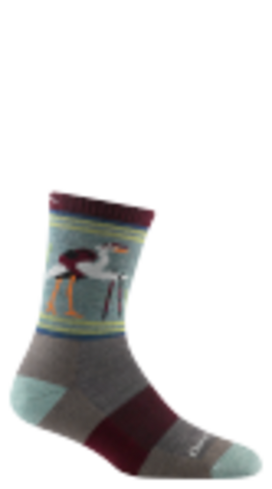 Darn Tough Women's Critter Club Micro Crew Lightweight w/ Cushion Hike Sock, Taupe, Women's / Style 5001