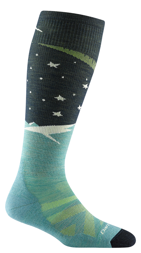 Darn Tough Women's Aurora Over-The-Calf Lightweight Ski & Snowboard Sock