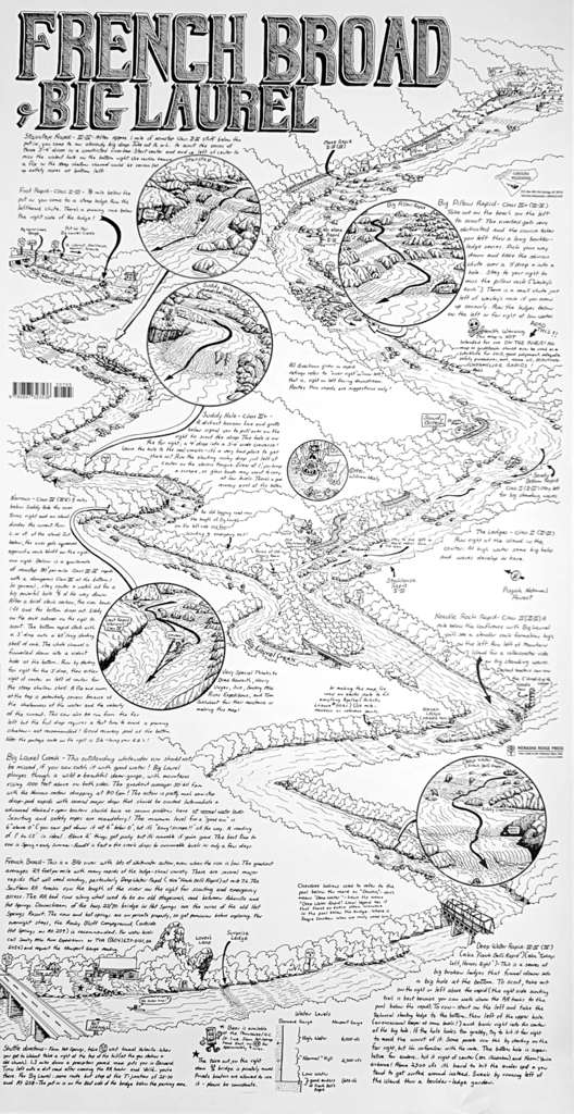 William Nealy, French Broad River Cartoon Map