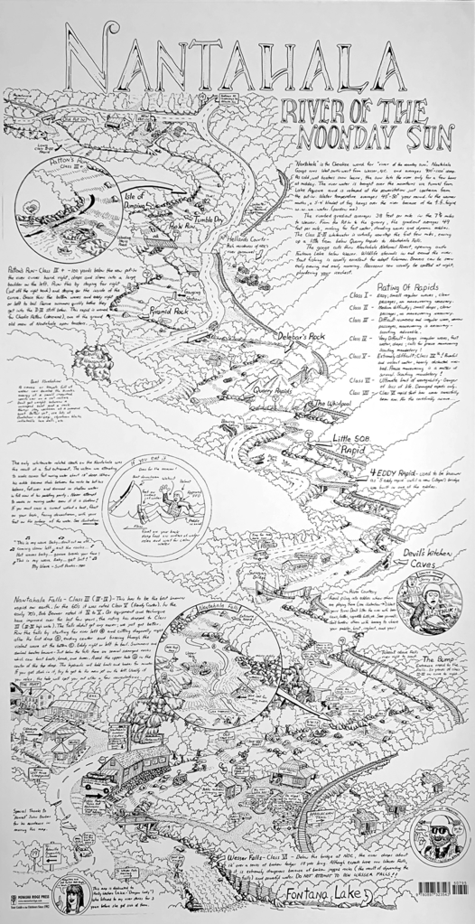 William Nealy, Nantahala River Cartoon Map