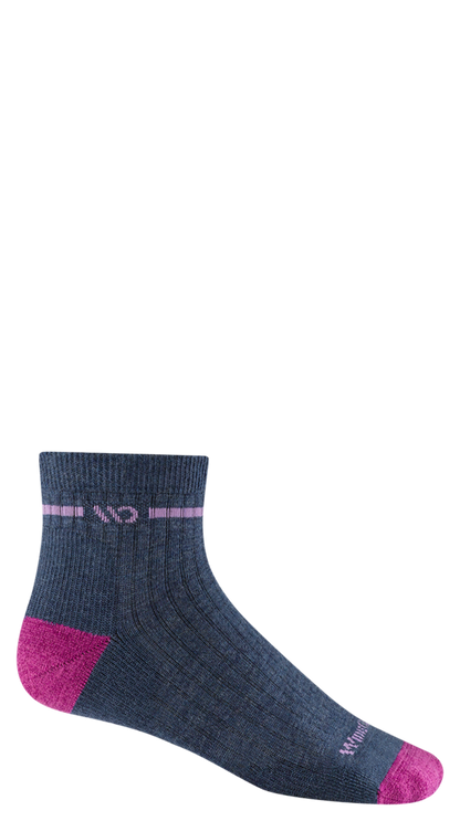 Wide Open Women's Single Stripe Midweight 1/4 Sock