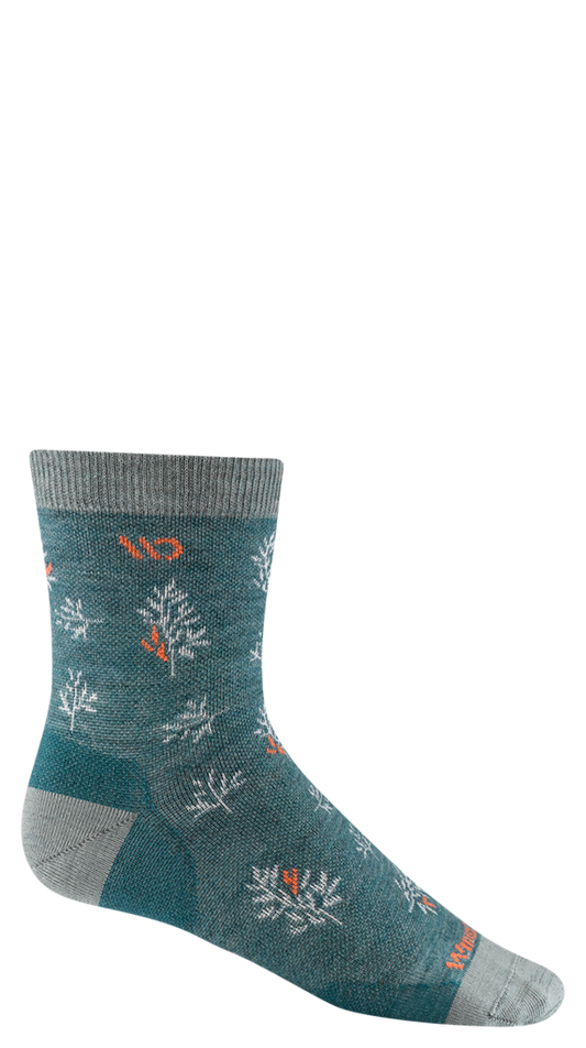 Wide Open Women's Foliage Lightweight Micro Crew Sock