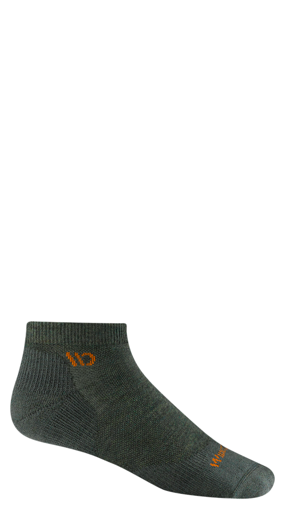 Wide Open Men's Solid Midweight No-Show Sock