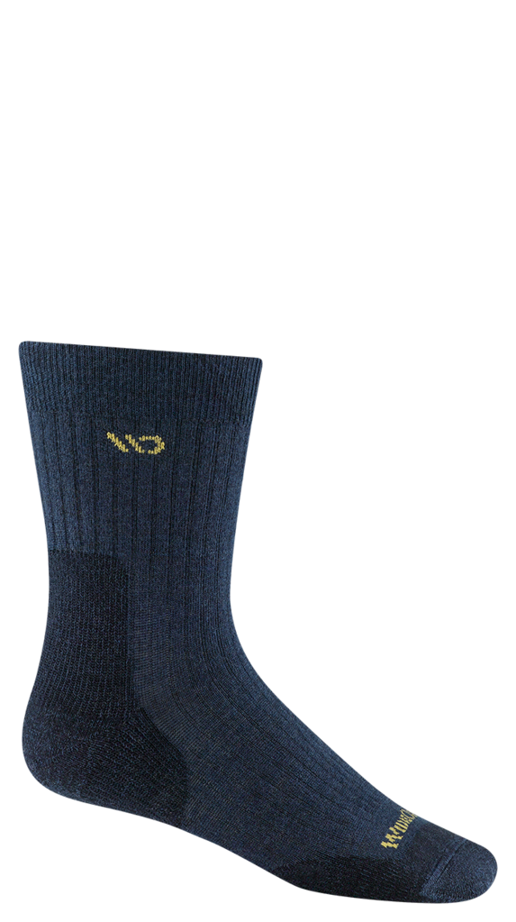 Wide Open Men's Solid Midweight Micro Crew Sock