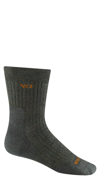 Wide Open Men's Solid Midweight Micro Crew Sock