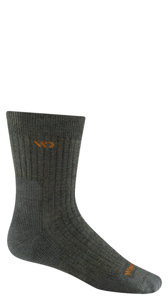 Wide Open Men's Solid Midweight Micro Crew Sock