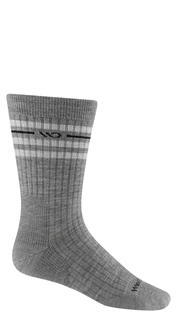 Wide Open Men's Vintage Stripe Midweight Crew Sock