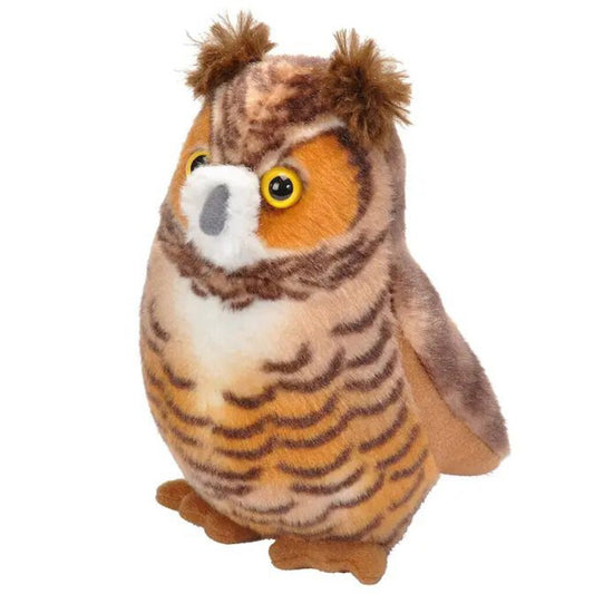 Wild Republic Audubon II Great Horned Owl Stuffed Animal, 5.5"