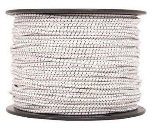 1/8" Shock Cord per foot, Black/White