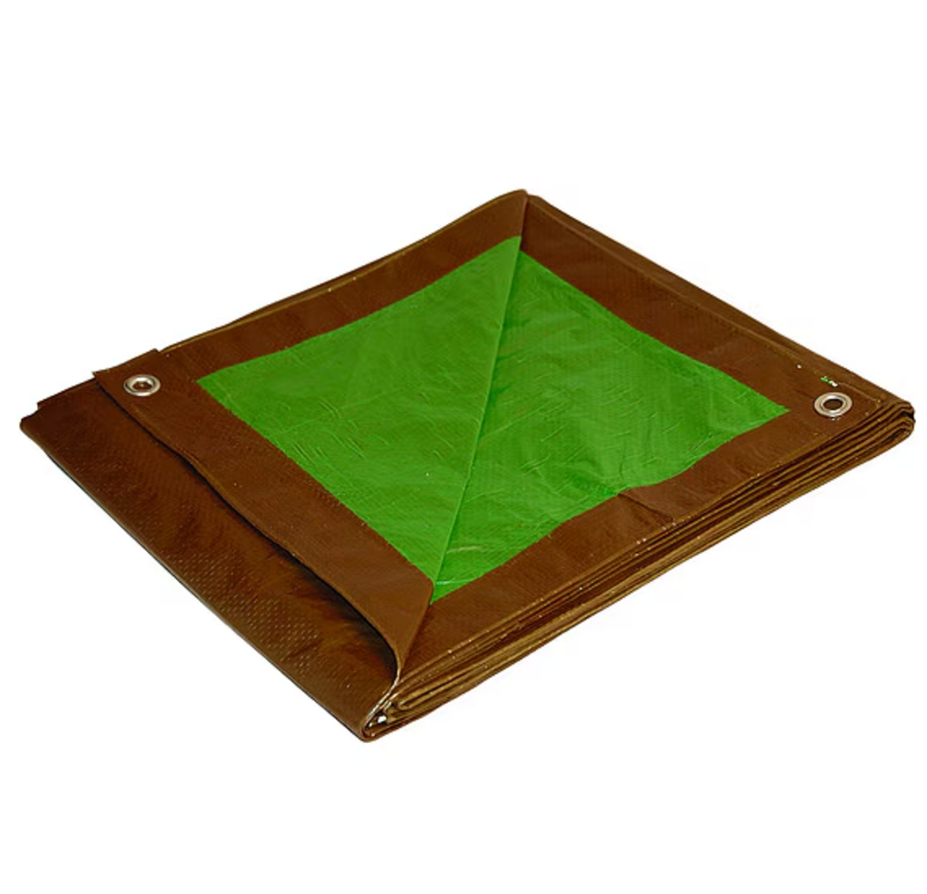 Kotap Reversible Brown/Green Poly Tarp 6'x8'