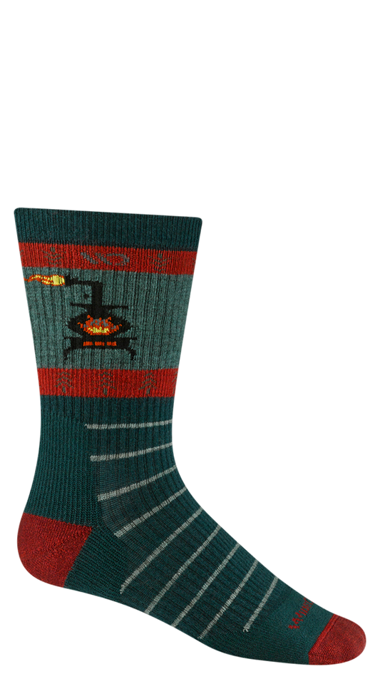 Wide Open Men's Stoked Midweight Crew Sock