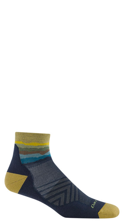 Darn Tough Men's Run 1/4 Ultra-Lightweight w/ Cushion Run Sock, Dark Teal / Style 1040