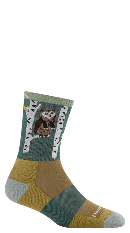 Darn Tough Women's Critter Club Micro Crew Lightweight w/ Cushion Hike Sock, Taupe, Women's / Style 5001