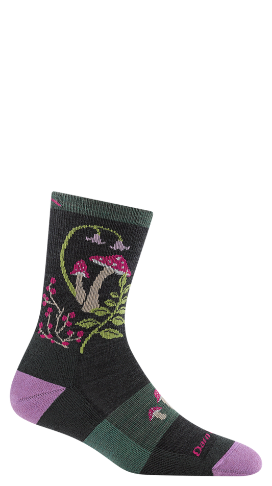 Darn Tough Women's Mellow Mushroom Micro Crew Lightweight w/ Cushion Hike Sock