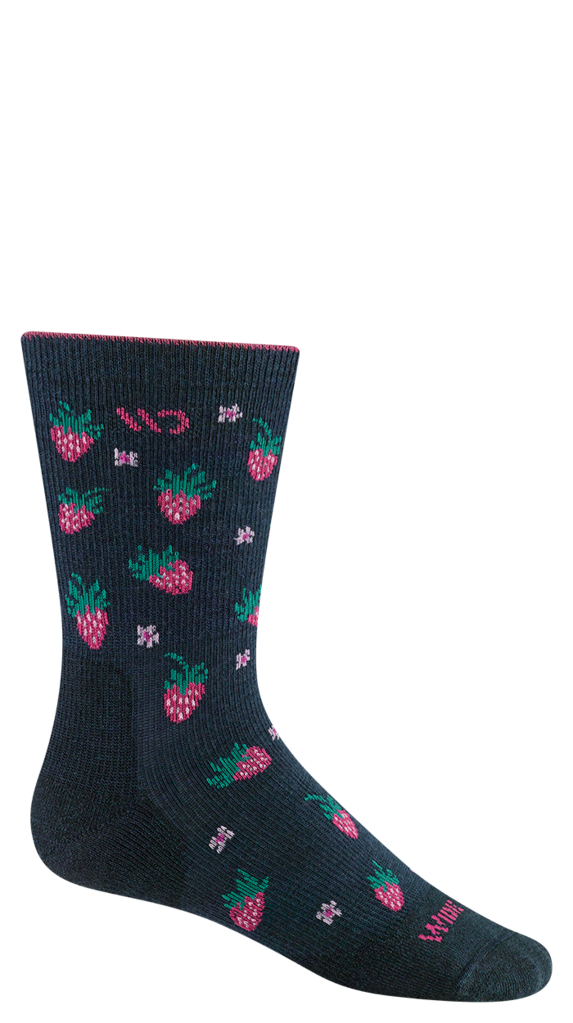 Wide Open Women's Stawberry Fields Midweight Crew Sock