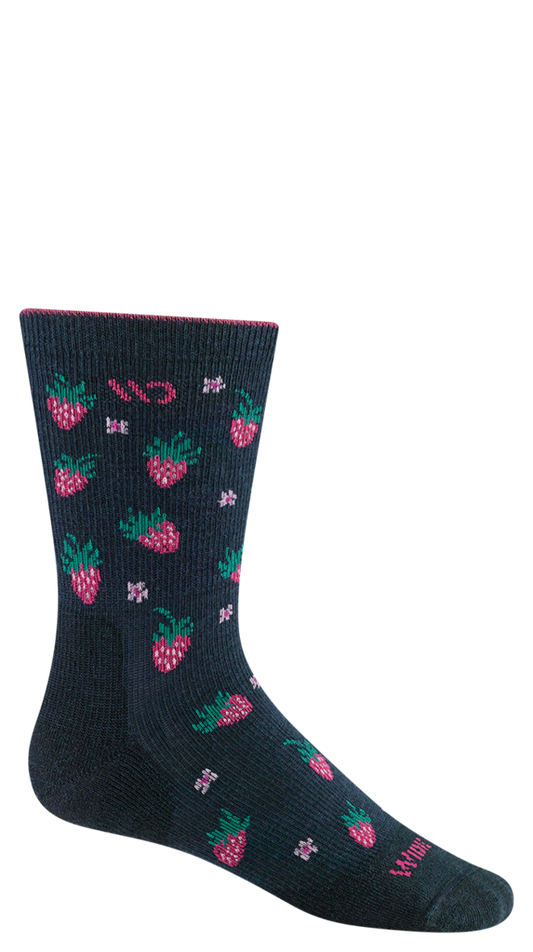 Wide Open Women's Stawberry Fields Midweight Crew Sock