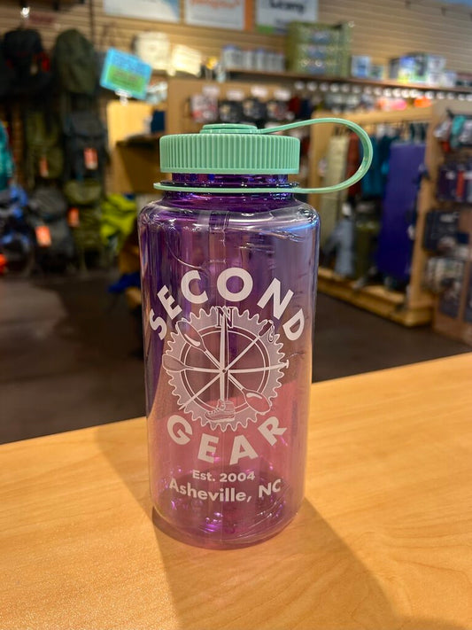 Second Gear Nalgene, Wide Mouth, Purple/Pastel Green