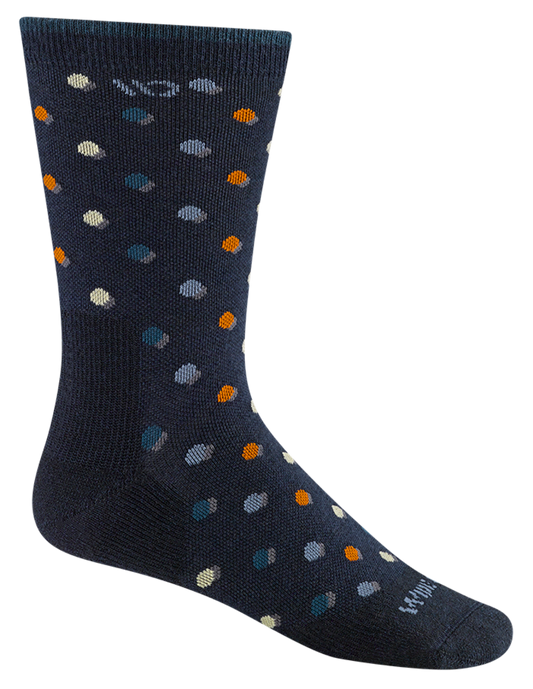 Wide Open Men's On the Dot Midweight w/ Cushion Crew Sock