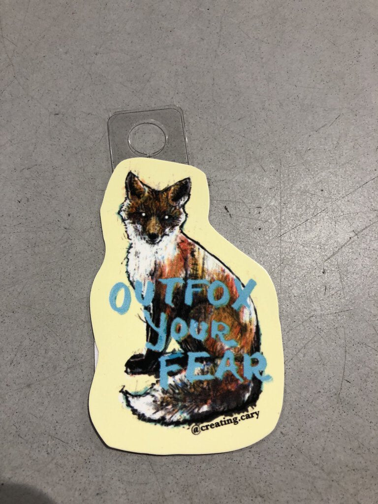 Gingerly Designs Outfox Your Fear Fox Sticker