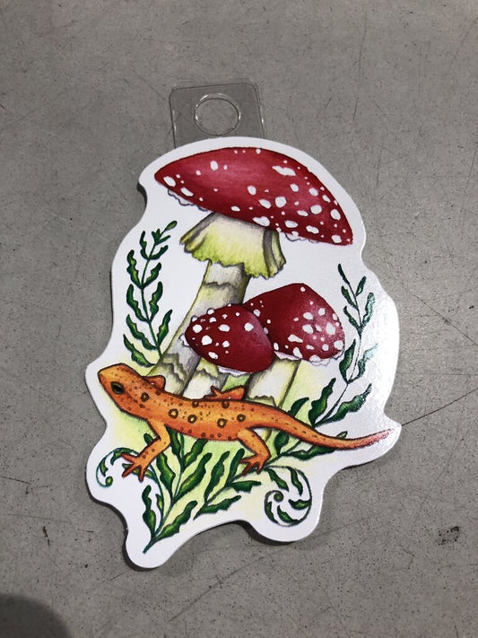 Wandering Arts "Mushroom and Red Eft" Sticker