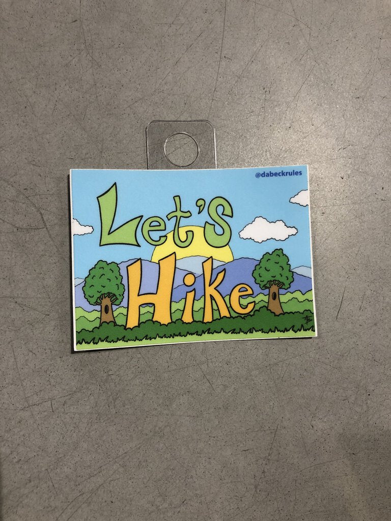 Andrew Beck Designs "Let's Hike" Sticker