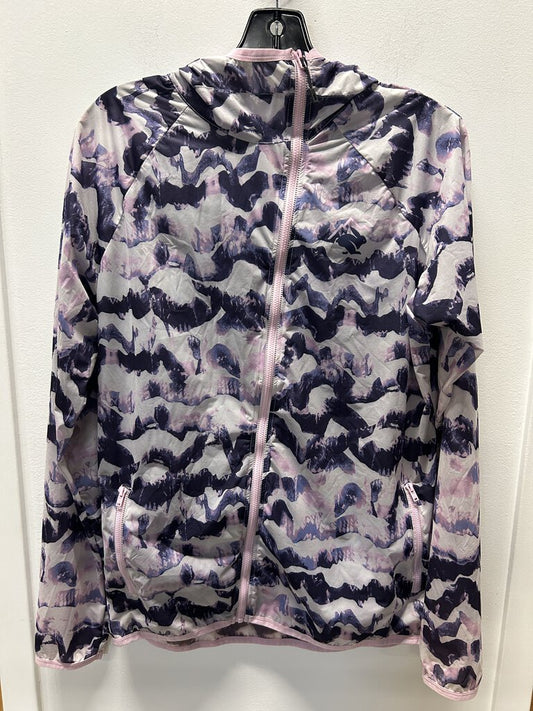 Rabbit Hooded LS Windbreaker, Purple Pattern, Women's L